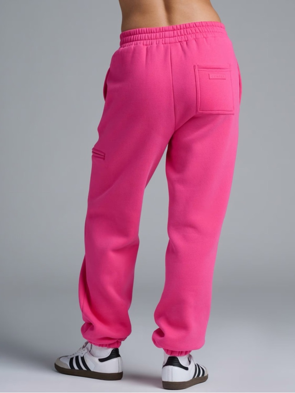 Comfrt Airplane Mode Travel Sweatpants Jogger w Pockets Wlastic Waist Hot Pink M - Picture 2 of 12
